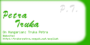 petra truka business card